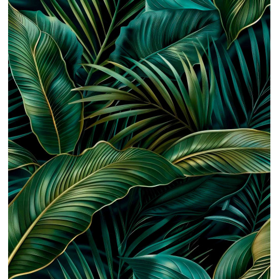 Photowallpaper Tropical leaves - custom 160 x 170cm